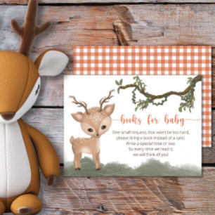 Carte D'accompagnement Oh Deer Woodland livres pour bébé billet