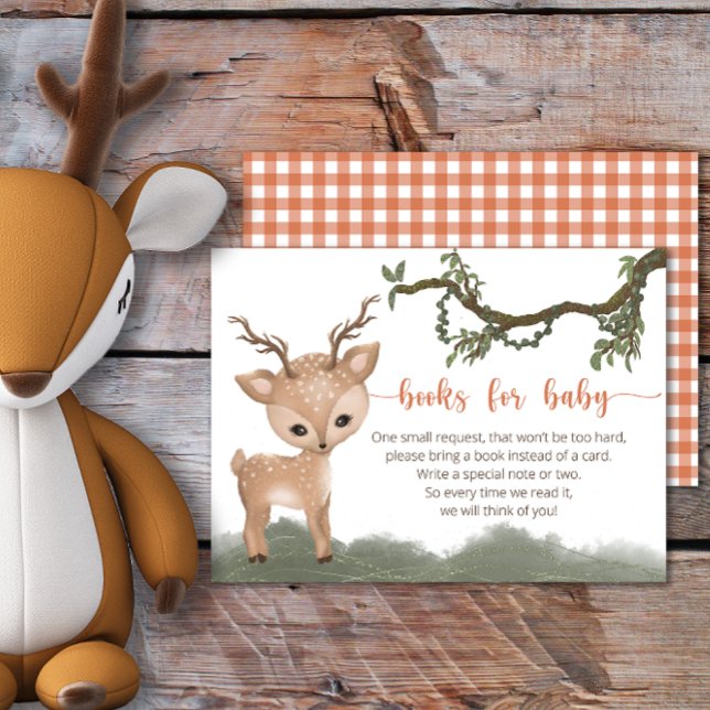 Carte D'accompagnement Oh Deer Woodland livres pour bébé billet (Créateur téléchargé)
