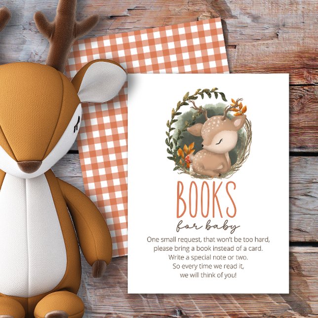 Carte D'accompagnement Oh Deer Woodland livres pour bébé billet (Créateur téléchargé)