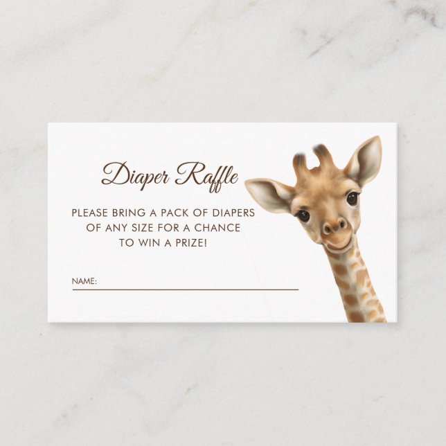 Carte D'accompagnement Oh garçon bébé Giraffe Baby shower de carafe de co (Devant)