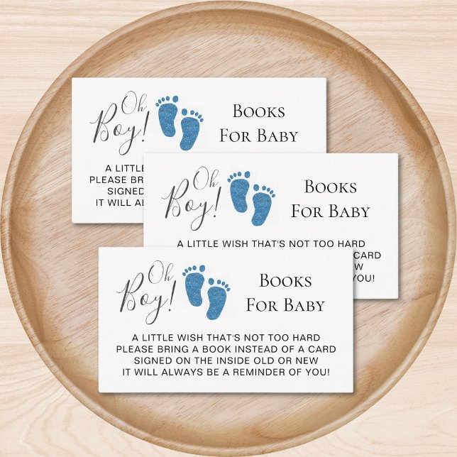 Carte D'accompagnement Oh Garçon Bébé Livres Pieds Pour Baby shower Bébé (Créateur téléchargé)