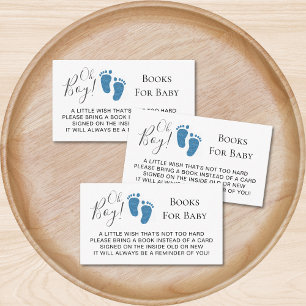 Carte D'accompagnement Oh Garçon Bébé Livres Pieds Pour Baby shower Bébé