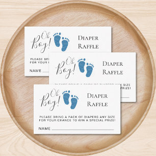 Carte D'accompagnement Oh Garçon Bébé Pieds Refroidisseur Baby shower Raf