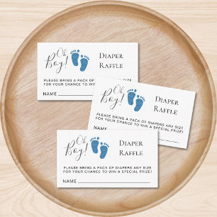 Carte D'accompagnement Oh Garçon Bébé Pieds Refroidisseur Baby shower Raf