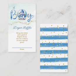 Carte D'accompagnement Oh garçon Thème Baby shower Déchets Billet Raffle