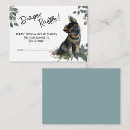 Carte D'accompagnement Oh mon Dieu ! Berger Allemand Puppy Diaper Raffe B