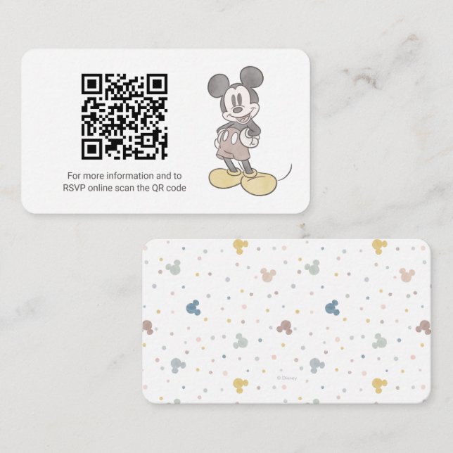 Carte D'accompagnement Oh, mon garçon ! Mickey Mouse | Registre des cadea (Devant / Derrière)