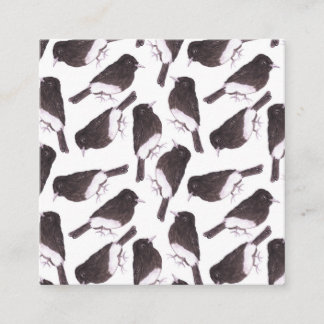 Carte D'accompagnement Oiseaux de phoebe noir