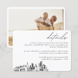 Carte D'accompagnement Omaha Mariage Hotel Détails du bloc de chambre