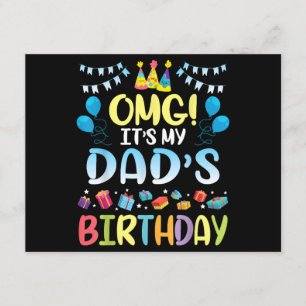 Carte D'accompagnement OMG C'est l'anniversaire de mon père, heureux pour