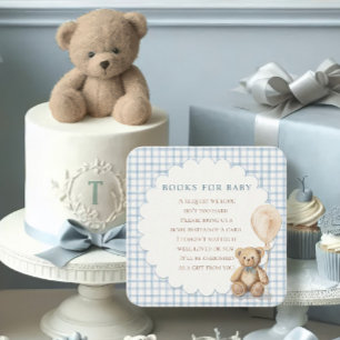 Carte D'accompagnement On Attend Avec Impatience Ours en Peluche Livres p