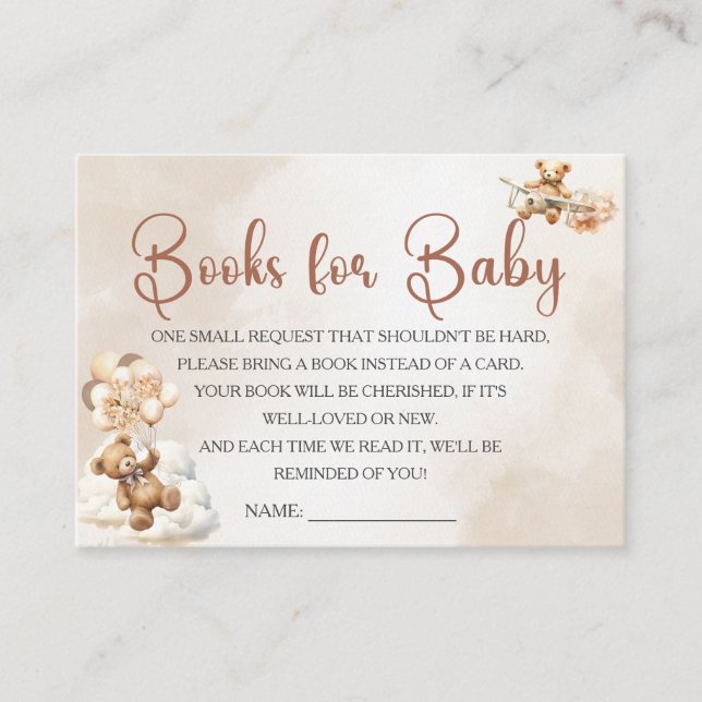 Carte D'accompagnement On peut attendre des livres neutres pour BÉBÉ (Devant)