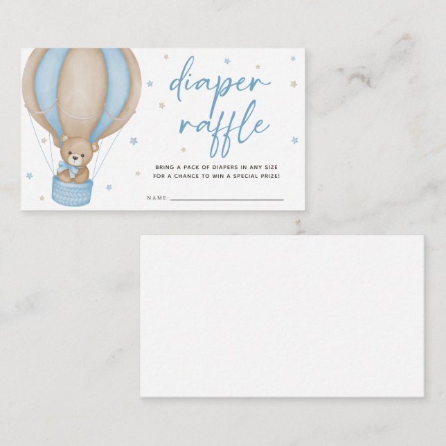 Carte D'accompagnement On Peut Attendre Du Baby shower De Déchets Raffle (Devant / Derrière)