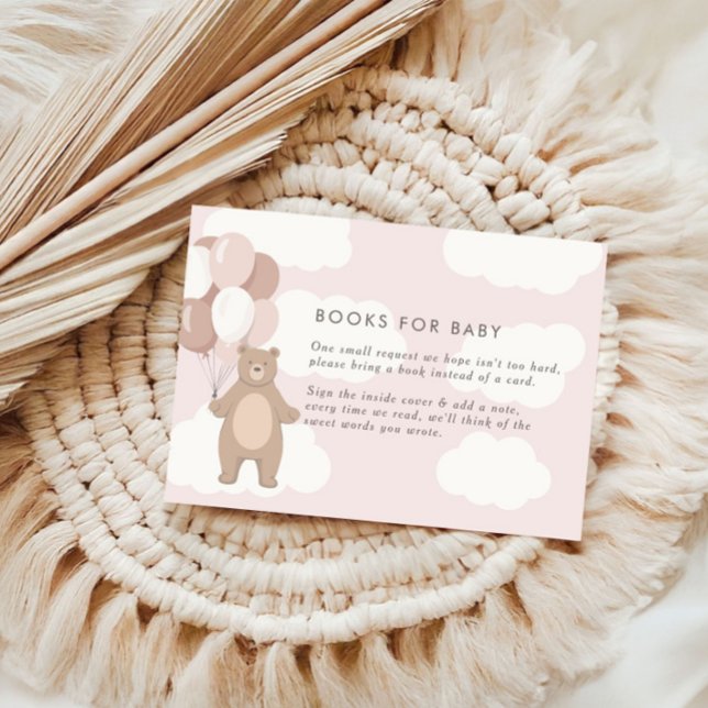 Carte D'accompagnement On Peut Attendre | Livres rose clair pour bébé (Créateur téléchargé)