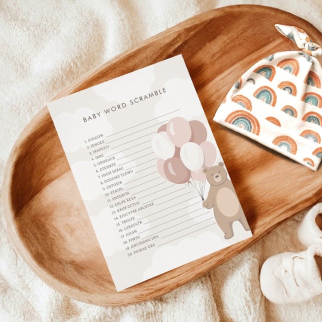 Carte D'accompagnement On Peut Attendre | Mot Bébé rose (Créateur téléchargé)