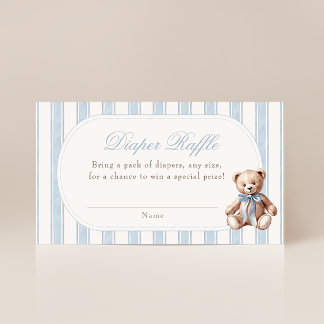 Carte D'accompagnement On Peut Attendre Teddy Bear Diaper Raffin