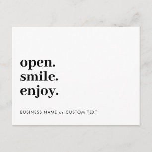 Carte D'accompagnement Open Smile Enjoy Jewelry Care Merci Business