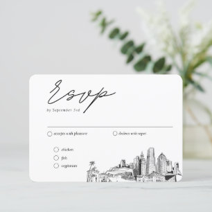 Carte D'accompagnement Options de repas RSVP traditionnel Mariage de Miam