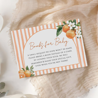 Carte D'accompagnement Orange Citrus Baby Shower  Books for Baby
