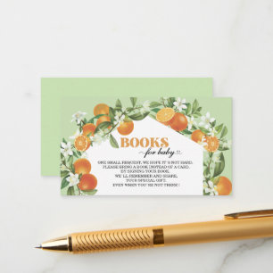Carte D'accompagnement Orange Citrus Little Cutie Aquarelle bébé chaussur