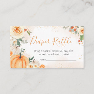 Carte D'accompagnement Orange Floral Verdure Citrouille Déchets Raffle