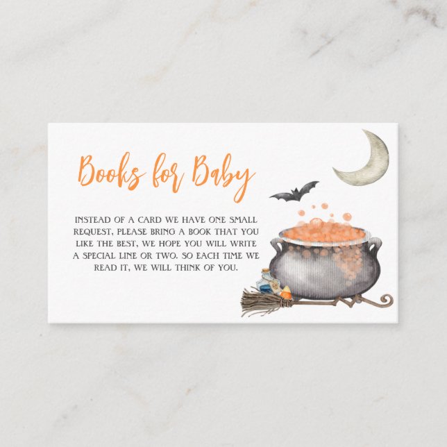Carte D'accompagnement Orange Halloween Baby est en train de brasser des  (Devant)