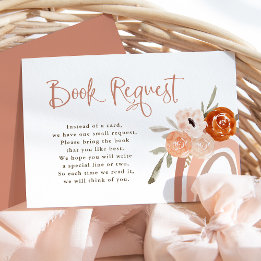 Carte D'accompagnement Orange Terracotta Boho | Rainbow Baby Book Demande
