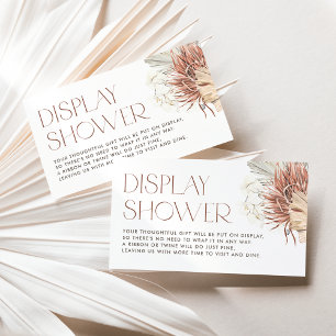 Carte D'accompagnement Orchidée blanche et Palm Feuilles Boho Showport do