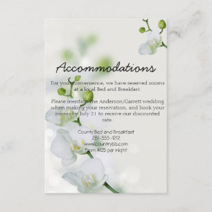 Carte D'accompagnement Orchidée douce et élégante