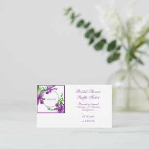 Carte D'accompagnement Orchidées d'aquarelle violette Raffle nuptiale