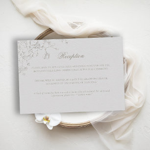 Carte D'accompagnement Orchidées Rêverie Ivory Mariage Formel Traditionne
