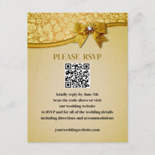 Carte D'accompagnement Ornate Elegant Retro Fleurs Abstraites et Feuilles