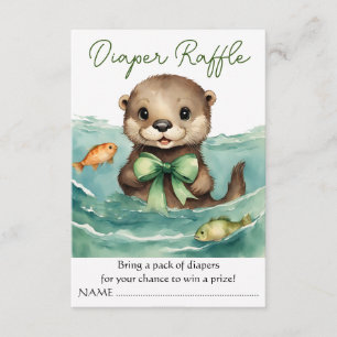 Carte D'accompagnement Otter Baby shower neutre selon le sexe Refus de co