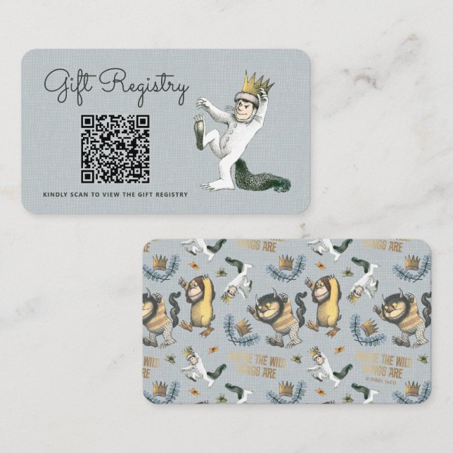 Carte D'accompagnement Où sont les choses sauvages - Registre des cadeaux (Devant / Derrière)