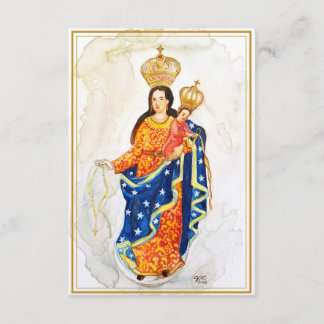 Carte D'accompagnement Our Lady of Las Lajas Prayer/Holy Card