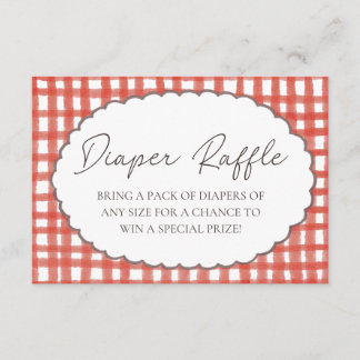 Carte D'accompagnement Our Little Love Bug Baby Shower Diaper Raffle Card