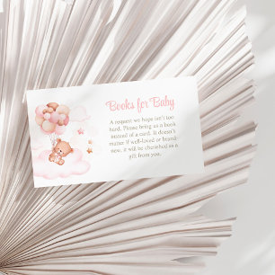 Carte D'accompagnement Ours en peluche avec ballons roses Livres pour béb
