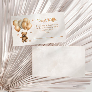 Carte D'accompagnement Ours en peluche de Boho avec chevalet de plongée