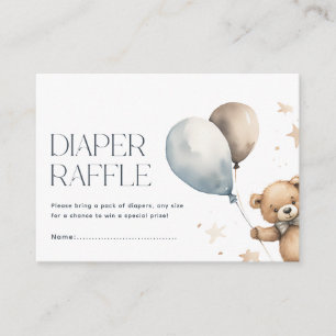 Carte D'accompagnement Ours en peluche mignonne et ballons Déchets de gar