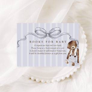 Carte D'accompagnement Ours en peluche vintage garcon Baby Shower