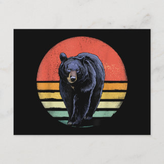 Carte D'accompagnement Ours noir Vintage