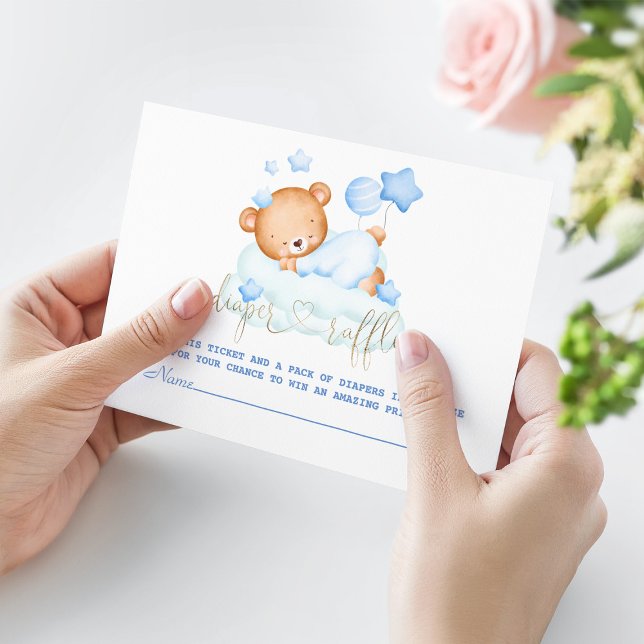 Carte D'accompagnement Ours Teddy Sleepy Mignonne Sur Les Nuages Poignard (Créateur téléchargé)