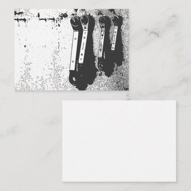 Carte D'accompagnement Outils Spanners Sentiment industriel mécanique (Devant / Derrière)