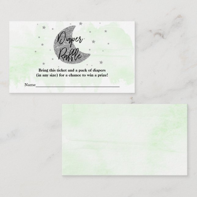 Carte D'accompagnement Over The Moon | Fête Prénatale Neutre de Lancer de (Devant / Derrière)