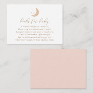 Carte D'accompagnement Over the Moon Girl Baby shower Livres pour bébé