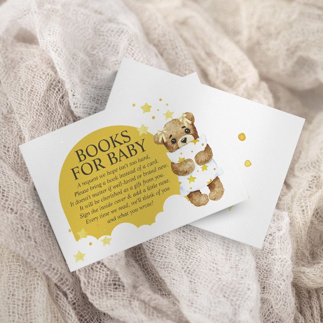 Carte D'accompagnement Over the Moon Teddy Bear Livres jaunes pour bébé (Créateur téléchargé)