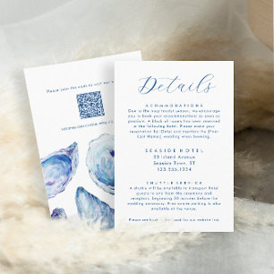 Carte D'accompagnement Oyster Mariage Détails Hotel Info Code QR