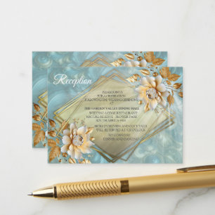 Carte D'accompagnement Palette bleu clair sur une conception de barogue e