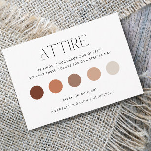 Carte D'accompagnement Palette de couleurs d'automne moderne Mariage invi