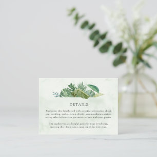Carte D'accompagnement Palm Beach Tropical Destination Mariage